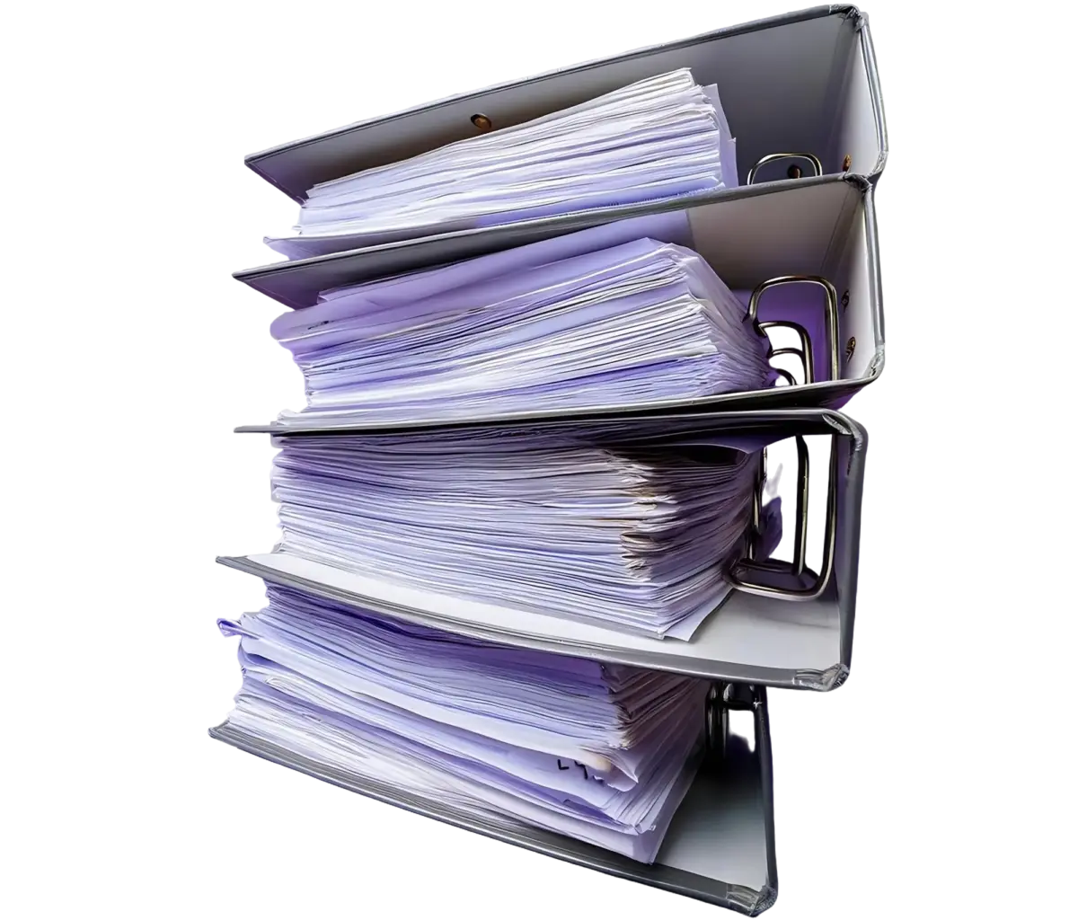 Ordner mit Papierstapel – Leistungen Digitale Buchhaltung Eckert-Nachtigall